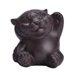 Purple Clay Tiger Tea Pet Zen Kung Fu Cérémonie de thé de la figure