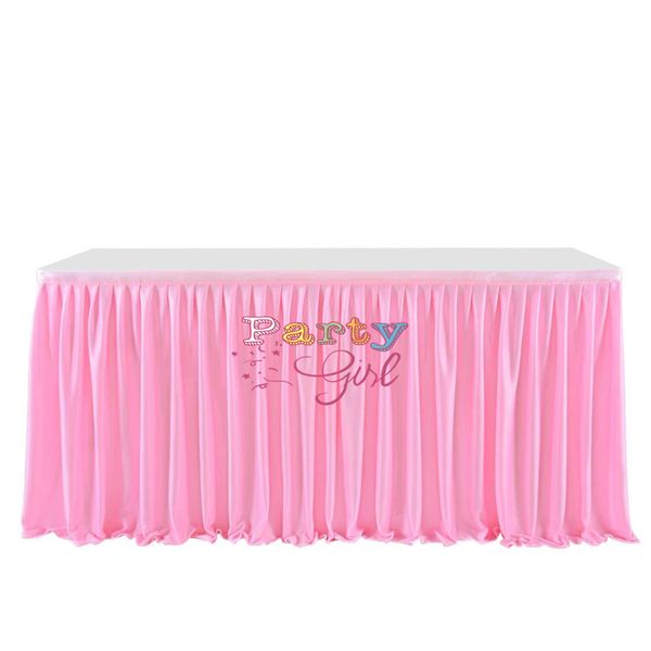 Púrpura Colr 3 capas Pleat Ice Seda Mesa de seda Falda Banquete Boda de boda Evento de esquisto Decoración de Navidad