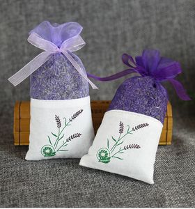 Purple coton organza lavande sachet sac bricolage séché fleur douce bursa garde-robe moulage sac cadeau wen5035