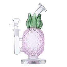 Pipa de vidrio única Bong Hookah Recycler Bubbler Tuberías de agua 14 mm Plataformas petrolíferas conjuntas femeninas Dab Rig Accesorios para fumar de 7 pulgadas Bongs con tubo de embudo WP2194