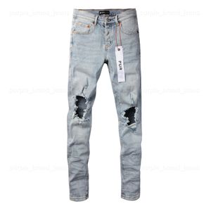 Jeans de créateurs violets pour hommes pantalons de marque violette jeans jeans violets jeans masculins tendances en détresse noire déchirée de haute qualité jeans empilé jeans baggy 1
