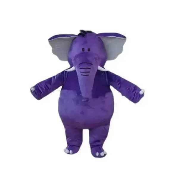 Costume de mascotte éléphant violet haut dessin animé thème personnage carnaval unisexe adultes taille noël fête d'anniversaire tenue de plein air costume