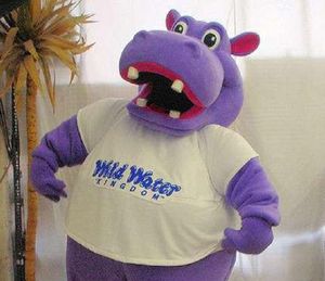 Costume de mascotte violet hippo Costume de personnage livraison gratuite