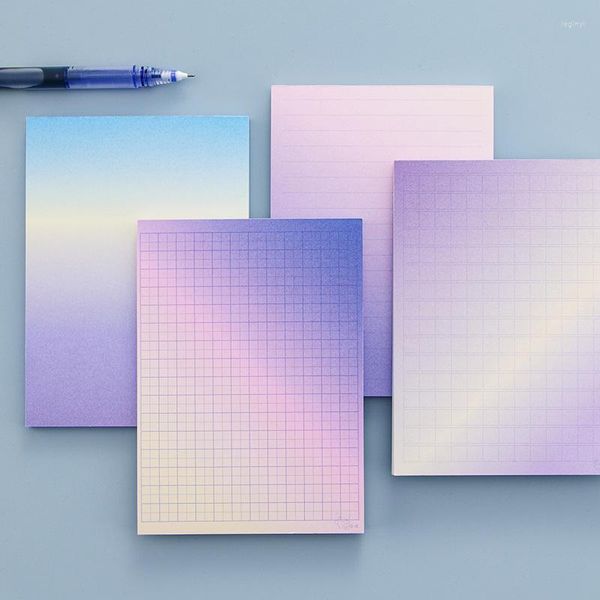 Violet Gradient Handbook Tear-off Notebook Non-collant Message Memo Book School Offic Supplies