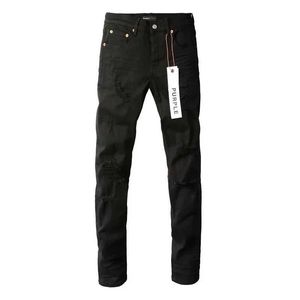 Jeans Purple American High Street Black Distaded 9022 2024 Nuevo tendencia de moda Jeans de alta calidad