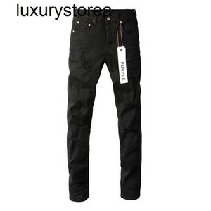 Jeans Purple American High Street Black Distaded 9022 2024 Nuevo tendencia de moda Jeans de alta calidad