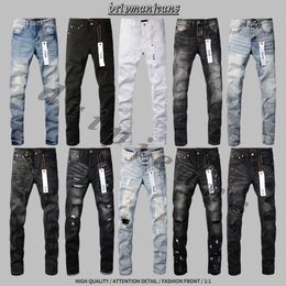 paarse jeans heren jeans hoogwaardige jeans ontwerper jeans zwarte jeans slank fit jeans druppel jeans skinny jeans drill outfit usa drip hiphop jeans paarse merk jeans