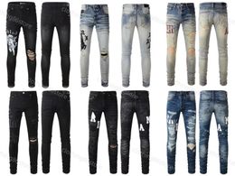 Amirs designer heren jeans paarse jeansbroeken heren zwarte broeken high-end kwaliteit recht ontwerp retro streetwear casual joggingbroek ontwerpers joggers broek ksubi