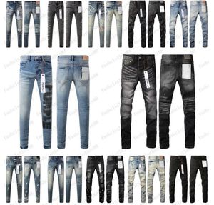 Jean violet pantalon denim pour hommes de designer jean jean hommes pantalons noirs haut de gamme streetwear streetwear streetwear décontracté concepteurs joggers pantalon