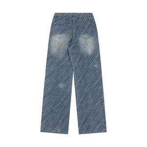 Paarse jeans denim broek heren jeans designer jeans paar losse veelzijdige casual broek traight dept korte trend katoenen mode jeans