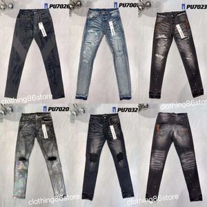 jeans violets Pantalons en denim Pantalons de créateurs Jeans pour hommes Jean Hommes Pantalons noirs Qualité haut de gamme Design droit Rétro Streetwear Pantalons de survêtement décontractés Pantalons de créateurs