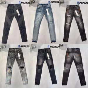 Paarse jeans Denim broek Heren jeans Designer Jean Heren Zwarte broek Recht ontwerp Retro Casual joggingbroek Ontwerpers Joggers Pant