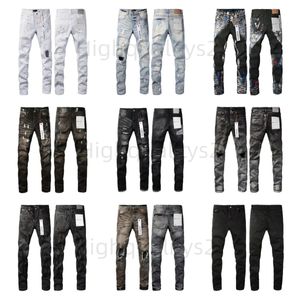 Paarse jeans Denim broek Heren jeans Designer Jean Heren zwarte broek High-end kwaliteit Recht ontwerp Retro streetwear Casual joggingbroek Ontwerpers 28-40
