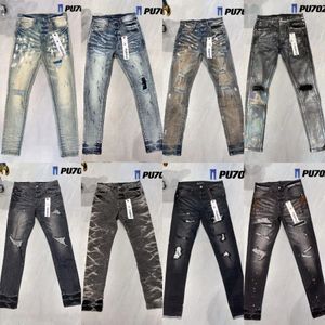 Mens Jeans Designer Jeans Fashion Bikers desgastados Cargo de mezclilla para hombres Pantalones negros Retro