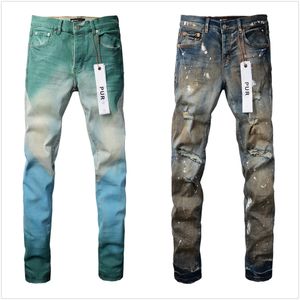 paarse jeans designer jeans voor heren jeans van hoge kwaliteit mode heren jeans coole stijl designer broek verontruste gescheurde biker zwart blauwe jean slim fit 2024