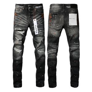 jeans de créateurs de jeans violets pour hommes pantalons de moto de mode skinny lavage de pantalon de dot de luxe vintage jeans de marque violette