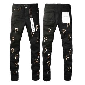 jeans morados jeans de diseñador para hombre Pantalones pitillo rectos jeans holgados denim europeo jean hombre pantalones para hombre pantalones bordados de motociclista rasgados para la tendencia 29-40 J9008