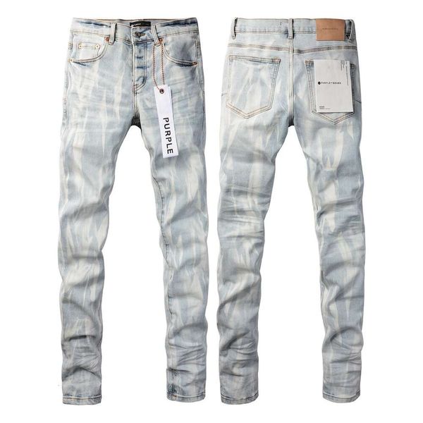 jeans violets jeans de créateur pour hommes pantalons skinny droits jeans baggy denim jean européen hombre pantalons pour hommes pantalons biker broderie déchiré pour la tendance 29-40 J7017