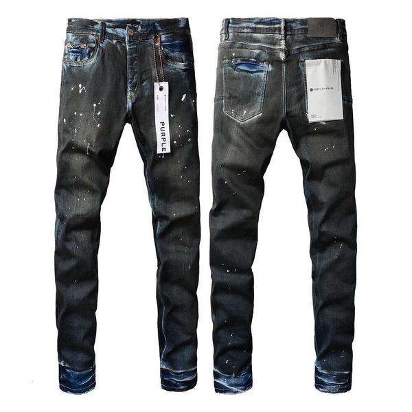 jeans violets jeans de créateur pour hommes pantalons skinny droits jeans baggy denim jean européen hombre pantalons pour hommes pantalons biker broderie déchiré pour la tendance 29-40 J9051