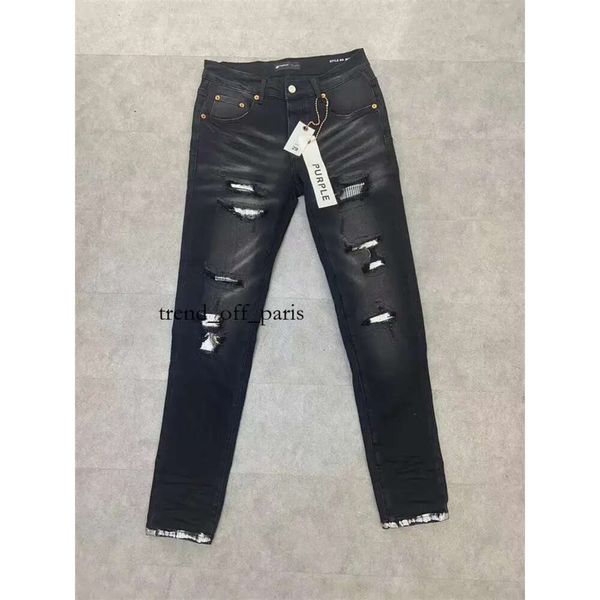 Jeans morados Jeans de diseñador Hombres Jeans de diseñador para hombres Mujeres Pantalones Jeans de marca morados Agujero de verano 2023 Nuevo estilo bordado Autocultivo 549