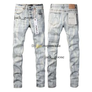 Jean pourpre concepteur jeans hommes pantalon de trous hip hop vintage luxe punk point motif masculin pantalon violet rétro jeans de marque violette 885