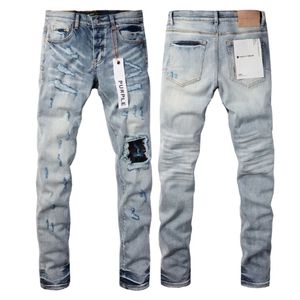 Paarse jeans designer jeans heren paarse jeans label merk herenlabel zomergat hoogwaardige geborduurde heren jeans amirs