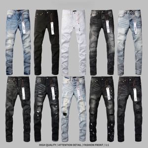 jean pourpre concepteur jeans mens jeans hommes genoue maigre moto droite tendance long hale high street denim en gros taille 28-40