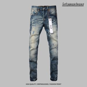 paarse jeans designer jeans heren jeans skinny jeans ripped slim fit rechte leggings designer gestapelde jeans mode jeans heren trend merk retro broek heren usa