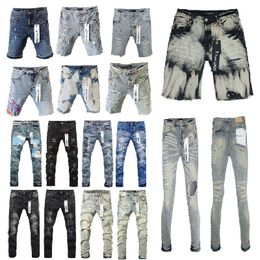 paarse jeans designer jeans heren shorts designer shorts shorts heren jeans designer broek slanke fit gescheurde jeans jogger mode jogger gat jeans maat 30-40