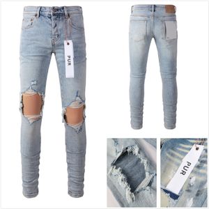 paarse jeans designer herenjeans voor heren hoge kwaliteit mode heren jeans coole stijl designer broek verontruste gescheurde biker zwart blauwe jean slim fit motorcyc stretch