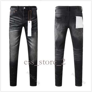 Purple Jeans Designer Mens Jeans voor heren topkwaliteit modeheren jeans -stijl ontwerper Pant Distressed gescheurde Biker Black Blue Jean Slim Fit Motorcyc Stretch 744