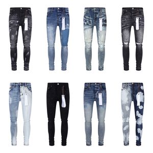 Paarse jeans Designer broek heren heren broek voor zwart 2023 nieuwe stijl borduurwerk zelfteelt en kleine voeten mode dames maat 29-40