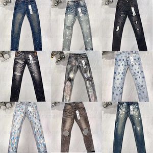 Pantalon de créateur de jeans pourpre pour hommes nouveaux stretch pain fashion de mode de rue décontractée