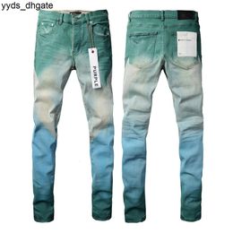 Jeans violets de marque à la mode pour hommes, Slim 1 1, pantalon d'automne et d'hiver, pantalon robuste avec peinture vieilli, HTFF, 2024