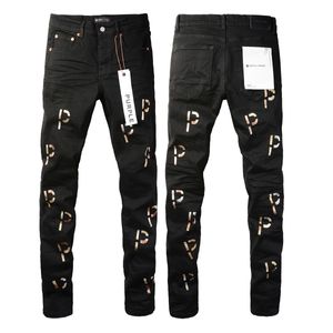 Jeans violets hommes Hip Hop designer Chaopai jeans jeans de luxe pour hommes Mode pour hommes Pantalon ajusté en détresse aérer Pantalon déchiré Dressing de mode