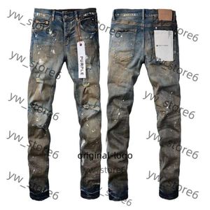 Jeans pourpre jeans de concepteur de jeans pourpre pourpre masculine masculin bleu bleu jean jeans high street denim peinture graffiti motif graffiti endommagé pantalon skinny 6205