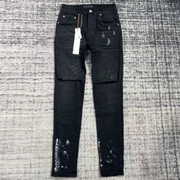 Jeans violets hommes tag un pantalon skinny de créateur pour hommes unisex