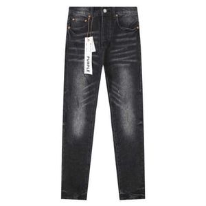 Paarse jeans heren herfst nieuwe zwart elastische slanke fit trendy kleine voeten broek