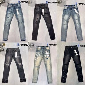 paarse jeans heren designer jeans jeans voor mannen heren jeans europese jean hombre heren broek broek biker borduurwerk gescheurd voor trend katoen mode jeans zwarte jeans