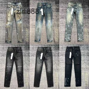 Jeans violets Jeans skinny de créateur pour hommes Ripped Biker Slim Pantalon skinny droit pour homme Pantalon en denim skinny