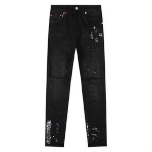 Paarse jeans heren elastische casual broek mode