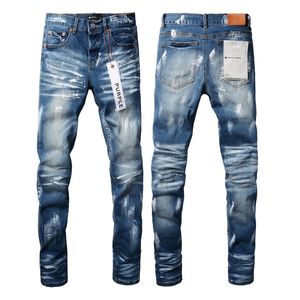 Jeans violets Jeans pour hommes Skinny bleu Fit Patch Vintage détresse déchiré détruit Stretch Biker Denim noir Slim Hip Hop pantalon pour hommes Jean