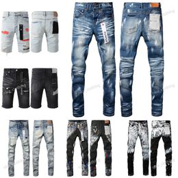 Purple Jeans Religion Pants Purple Jeans Purple Hole Designer Men Dames jeans topkwaliteit retro streetwear casual zweetbroek punk denim shorts