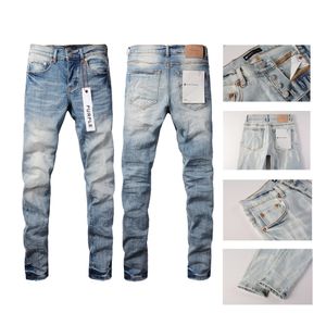 Paarse jeans Religiebroek Paarse merkjeans Paars gat Designer Heren Herenjeans Topkwaliteit