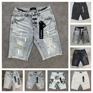 Paarse jeans korte denim broek heren jeans korte hiphop gat short shorts casual shorts knie lenght jean kleding 29-40 maat hoge kwaliteit shorts denim jeans 1553