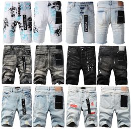 Paarse jeans korte mannen Jean shorts vrouwen Jean Purple Short Denim Summer Casual Mens Jean Designer broek