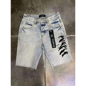 Jeans violets shorts de marque violette jeans shorts concepteurs masculins jeans violets shorts hip hop décontracté le genou court langht jean 29-40 tailles shorts de haute qualité 985