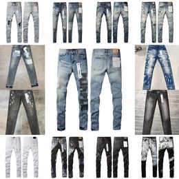 jeans violets jeans de créateurs pour hommes pour hommes jeans de haute qualité déchirés coupe slim moto motards pantalons pour hommes mode hommes design streetwear jeans slim taille 28-40