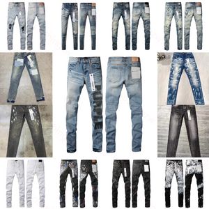 paarse jeans dames designer jeans voor heren hoge kwaliteit jeans gescheurd slim fit motorfiets motorrijders broek voor heren mode heren ontwerp streetwear slanke jeans maat 28-40