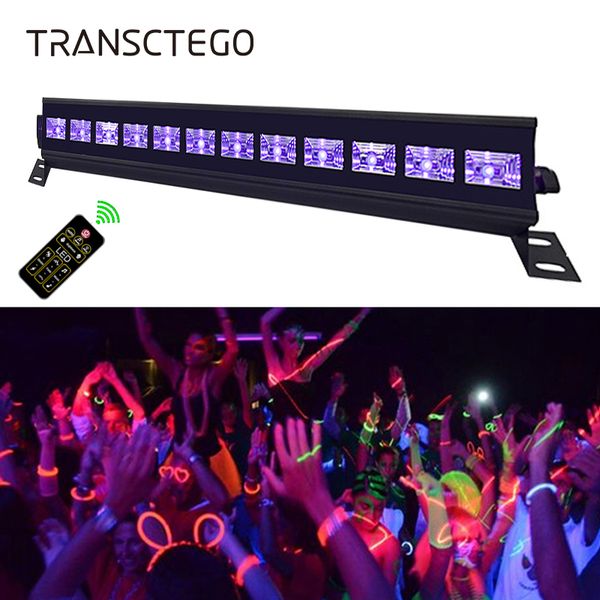 Púrpura LED Par Blacklight UV Disco DJ Light Laser Stage Light 6/9 / 12LED Bar para Party Club Halloween Christmas Wall Washer Lamp Y201006